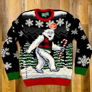 Ugly Christmas Sweater Abominable Snowman Light Up